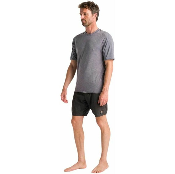 2026 C-Skins Mens NuWave UV Basics Short Sleeve Surf Tee C-NLYSURFM - Deep Grey Heather